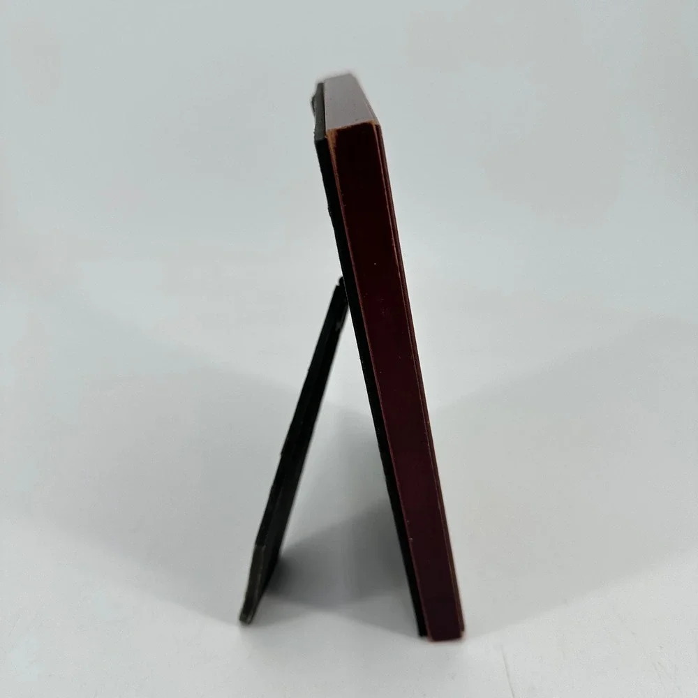 Vintage 1990 CBK Ltd Marbled Paper Shell Pattern Picture Frame Burgundy Gold